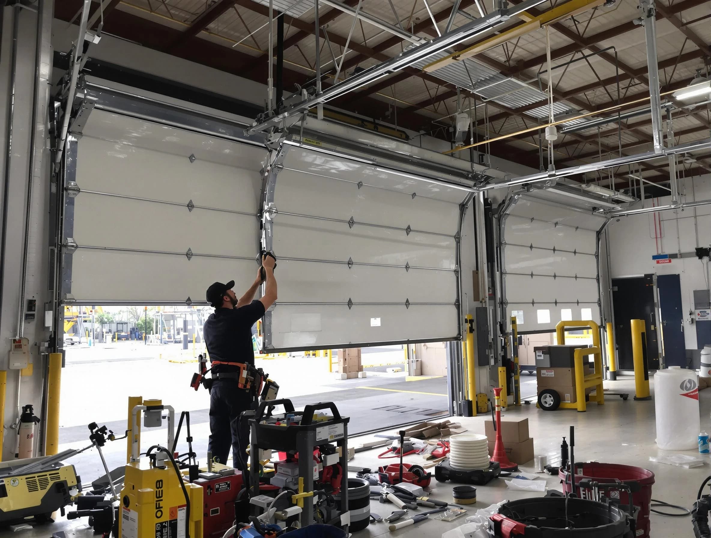 East Point Garage Door Repair technician performing commercial garage door repair in East Point