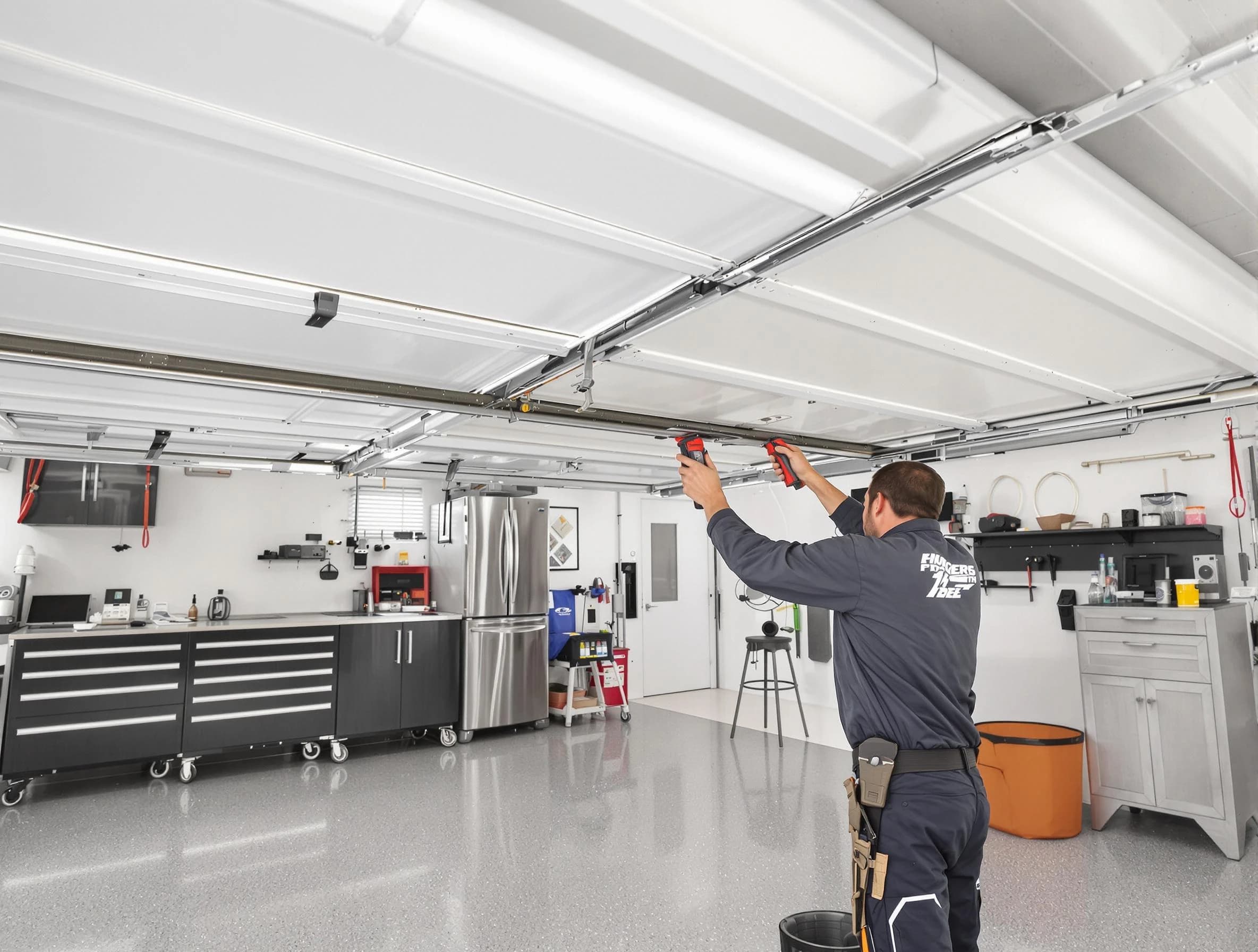 Overhead garage door repair service by East Point Garage Door Repair in East Point