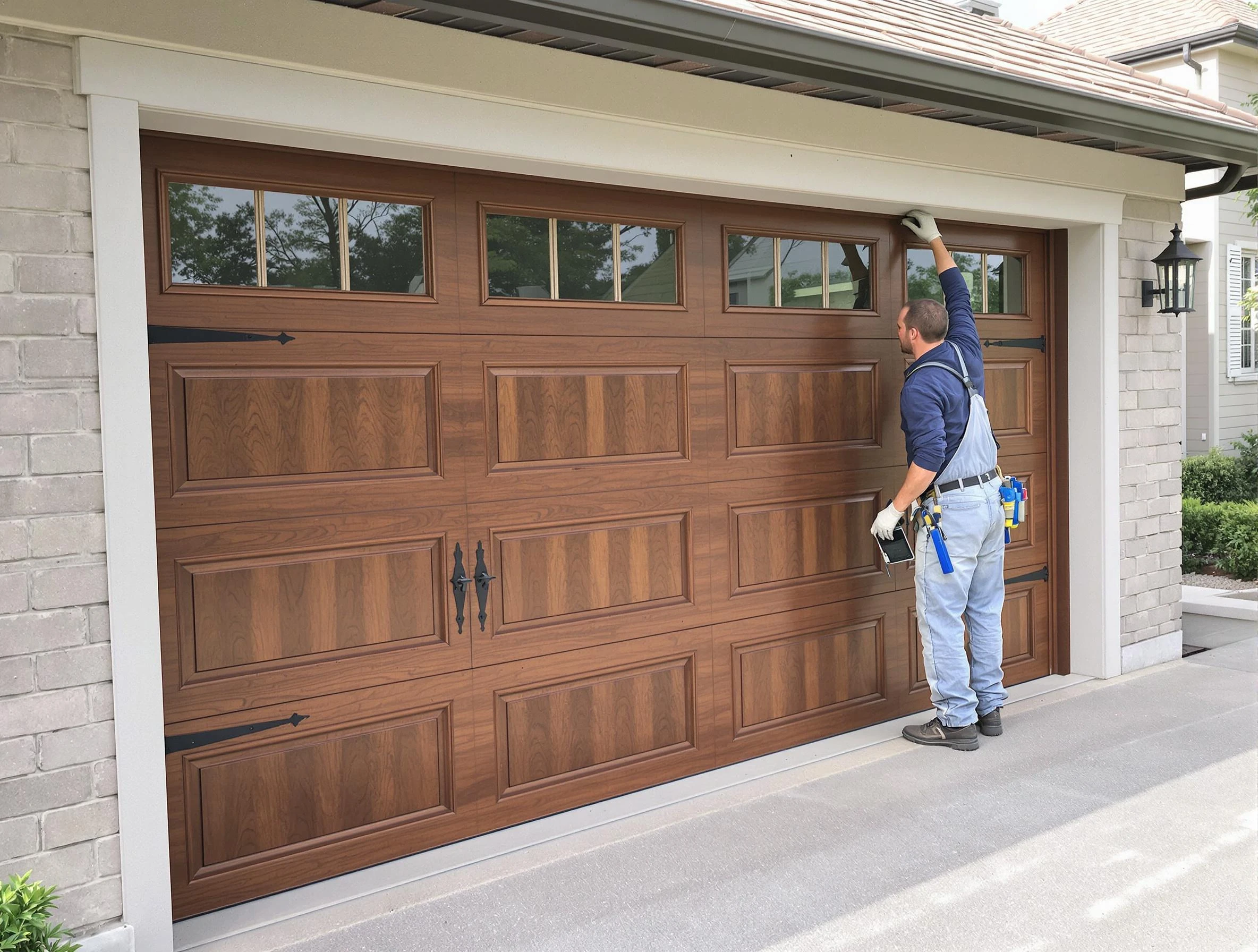 Custom garage door showcase by East Point Garage Door Repair in East Point