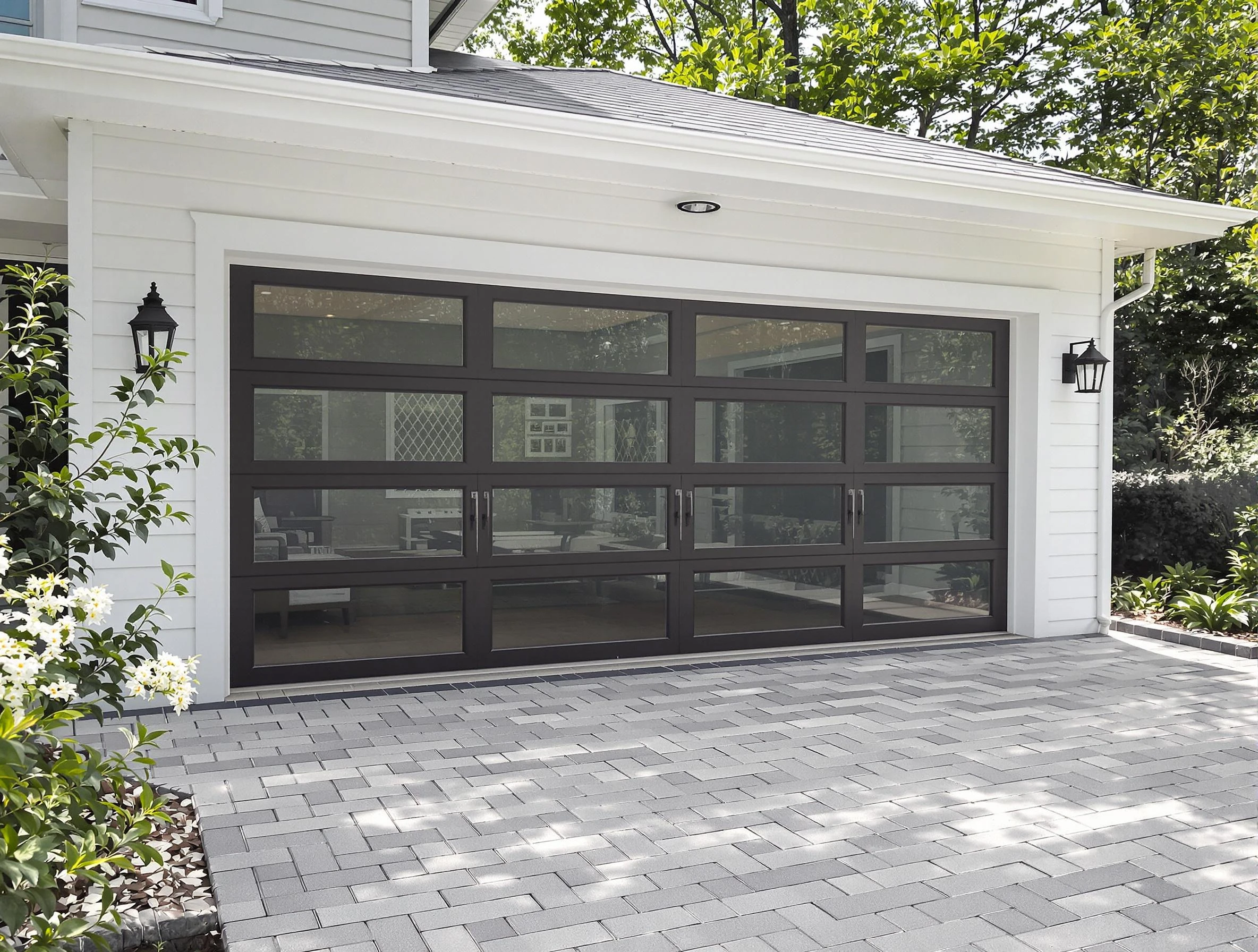 East Point Garage Door Repair design specialist presenting custom garage door options to East Point homeowner