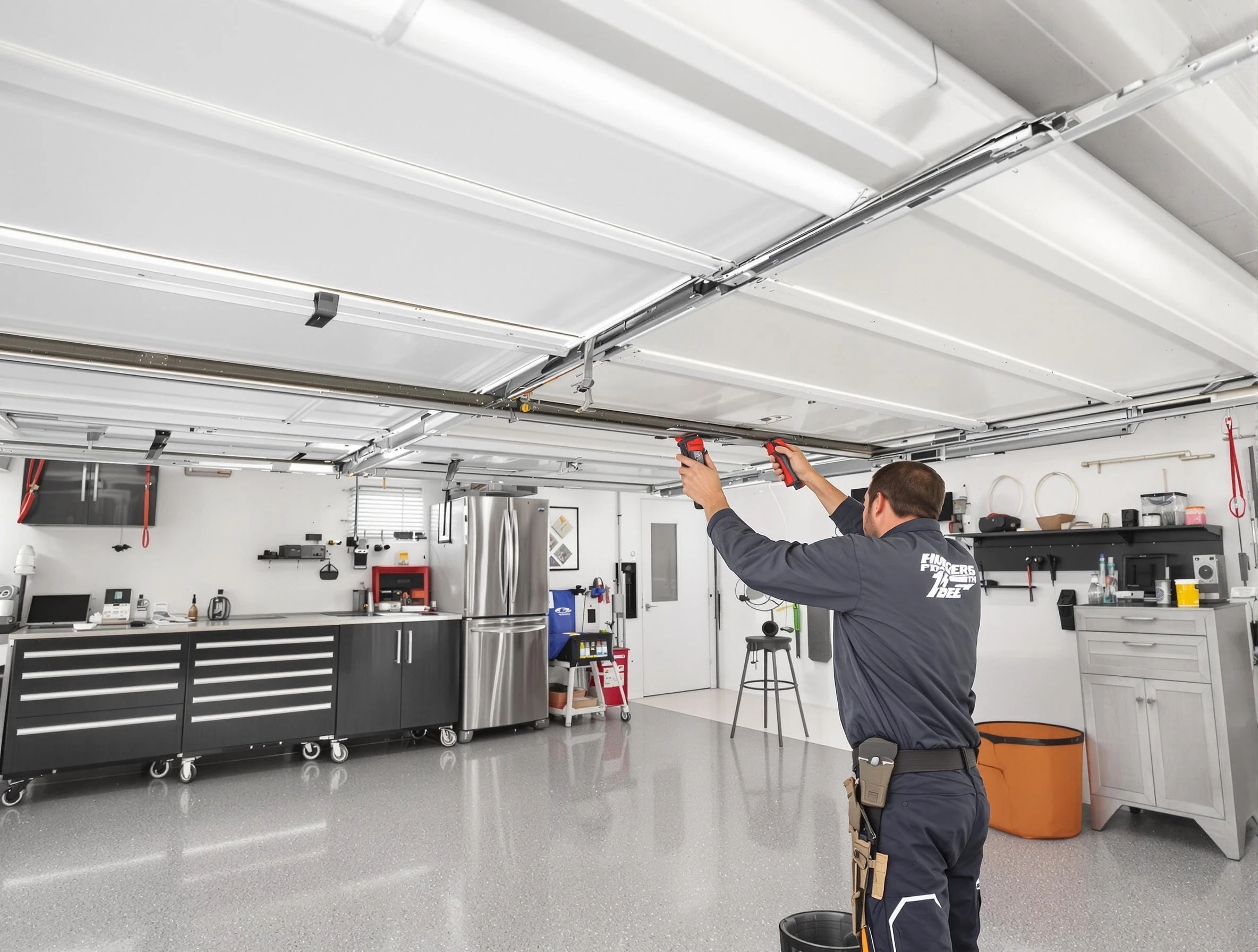 Overhead garage door repair service by East Point Garage Door Repair in East Point